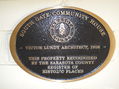 Historic Designation plaque in the South Gate Community Center